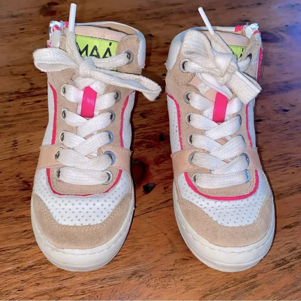MAA Spain $165 Toddler Girls Leather High Top Sneaker EU28 US11